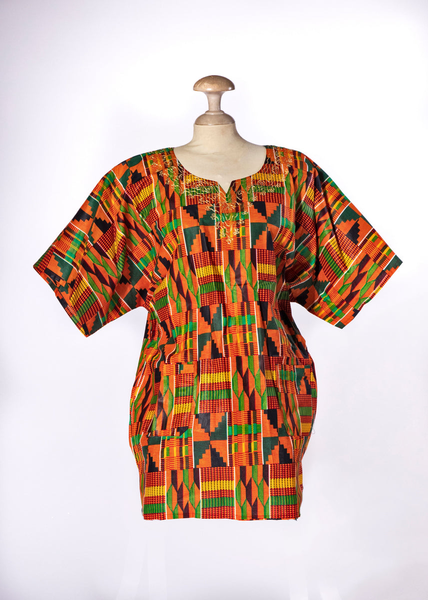 African Kente Dress for Women Dashiki Women's Clothing 