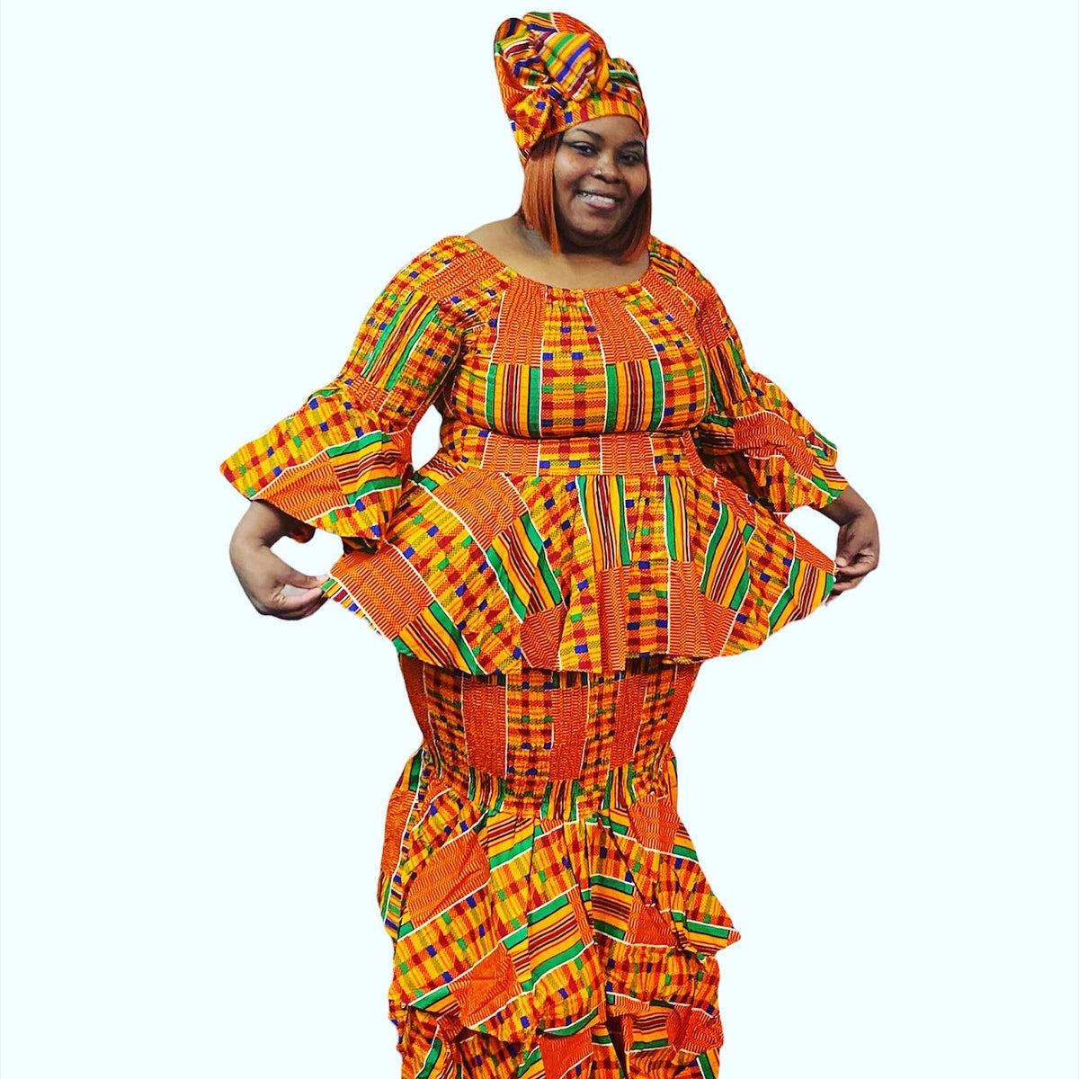 Kente Smocked Skirt Set – Ngozi's African Fashion